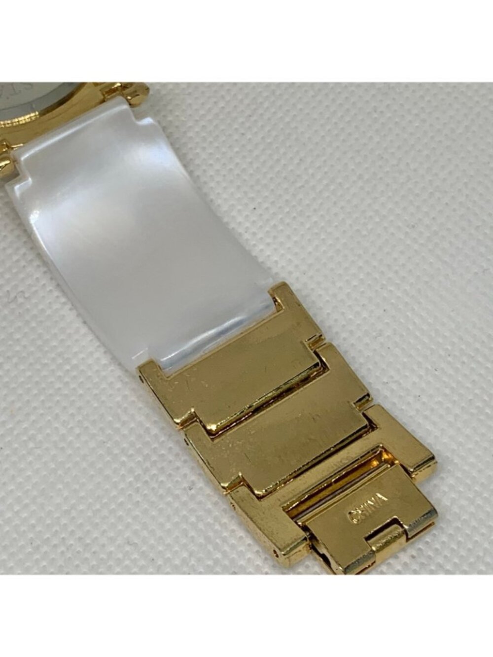 Chico’s gold tone women watch 35mm round case quartz analog mop dial 7” running - Picture 8 of 8